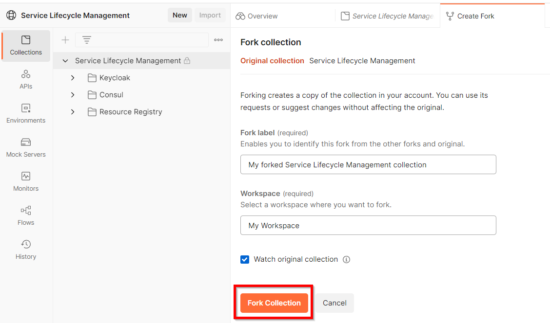 Fork collection 'Service Lifecycle Management'